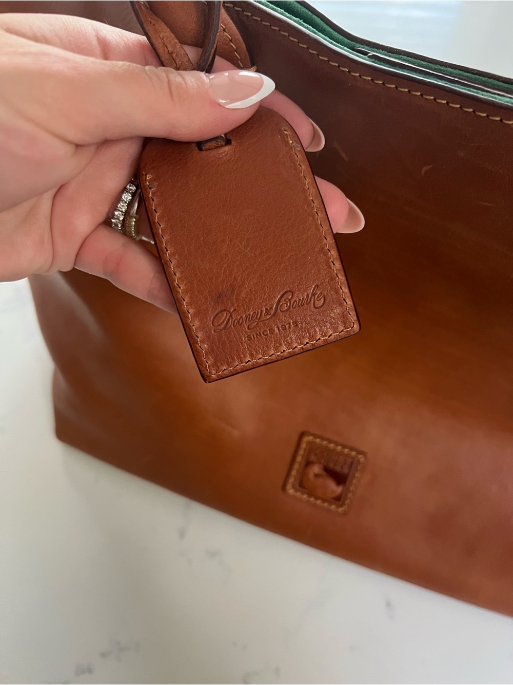 Dooney & Bourke Cognac Leather Tote - Picture 8 of 8